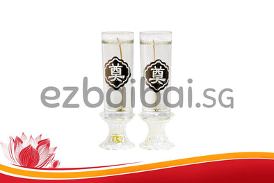 3 DAYS WHITE CRYSTAL CANDLE (1 PAIR) 三天白水晶炷